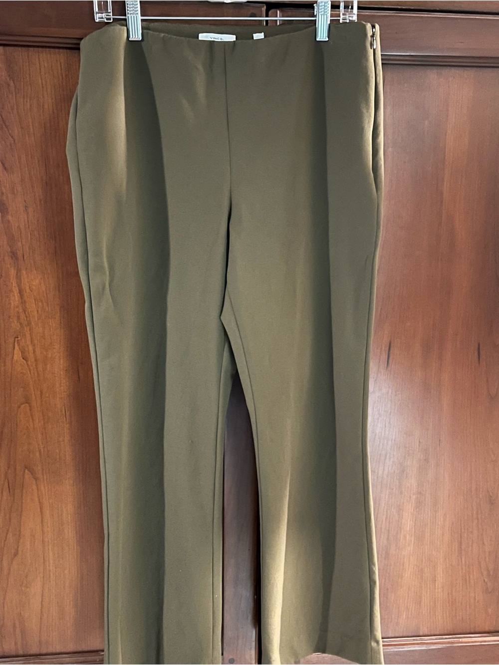Vince Olive Straight-Leg Dress Pants
